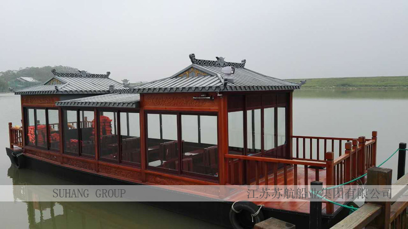 安徽省池州市杏花村景區(qū)西湘2號(hào)10米單層畫(huà)舫船